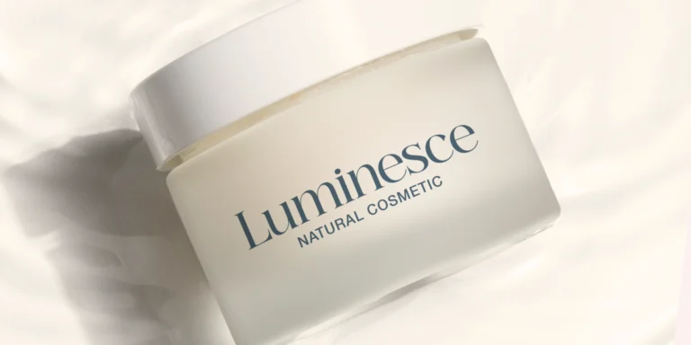 Ethereal modern serif font used on a luxury cosmetic perfume bottle mockup