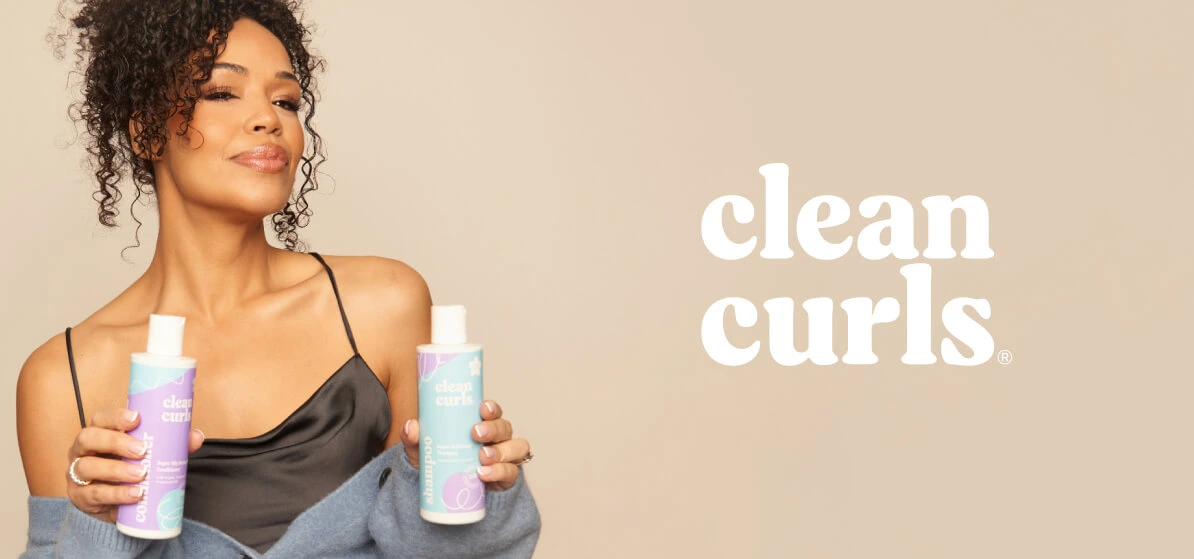 clean curls brand identity and packaging