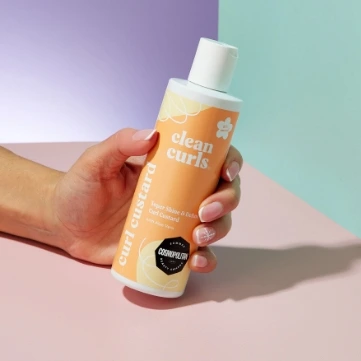 Clean curls custard product